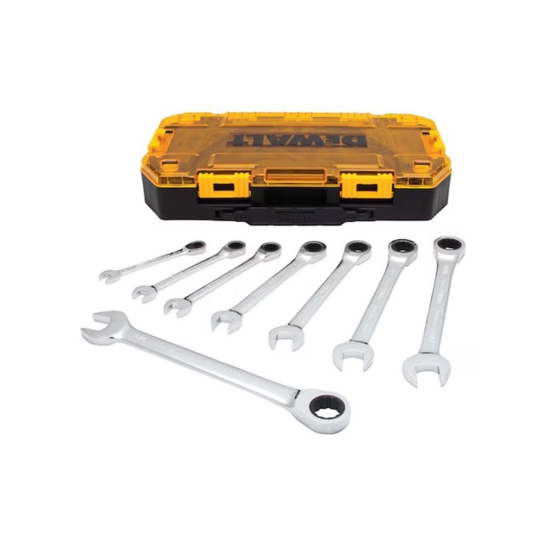 DeWalt DWMT74733 8pc Ratcheting Combo Wrench Set 5/16-3/4 Tough Box