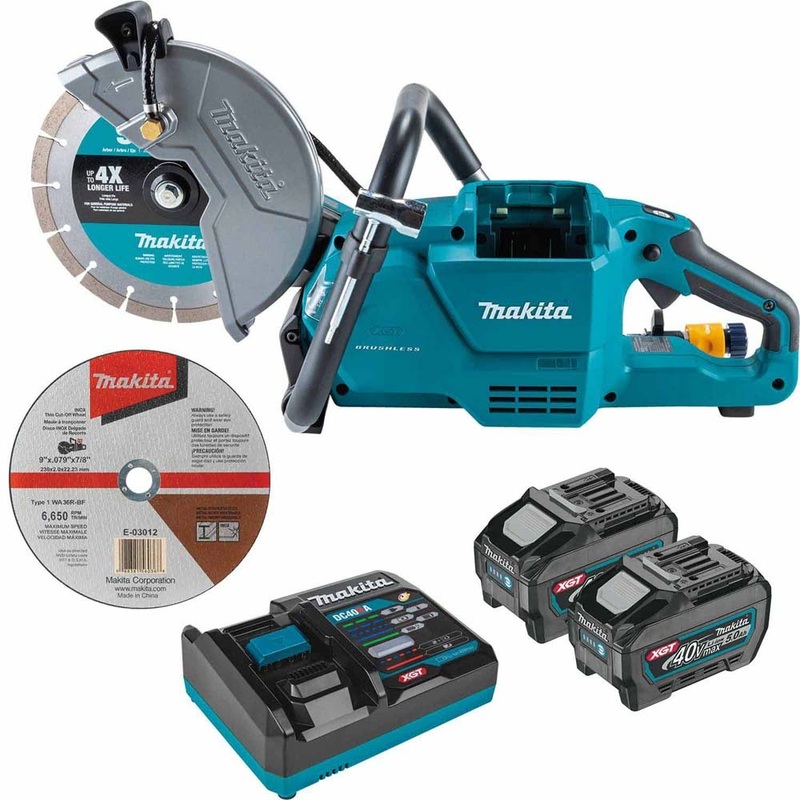 Makita GEC03T 40V max XGT Brushless Cordless 9 Power Cutter Kit, with AFT, Electric Brake (5.0 Ah)