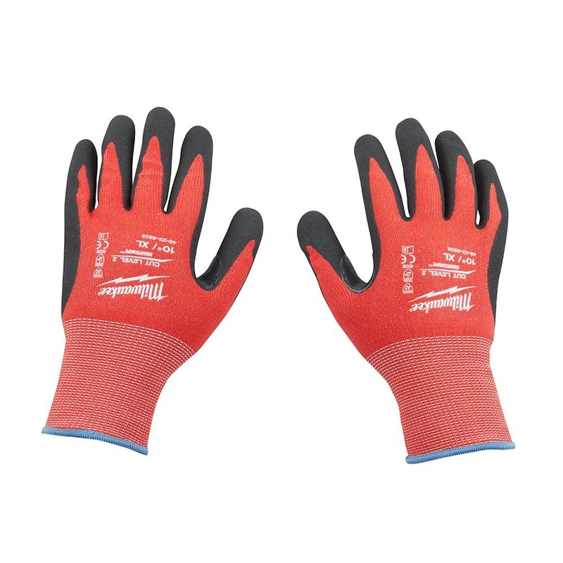 Milwaukee 48-22-8927B Cut Level 2 Nitrile Dipped Gloves – Large – Bulk 12PK