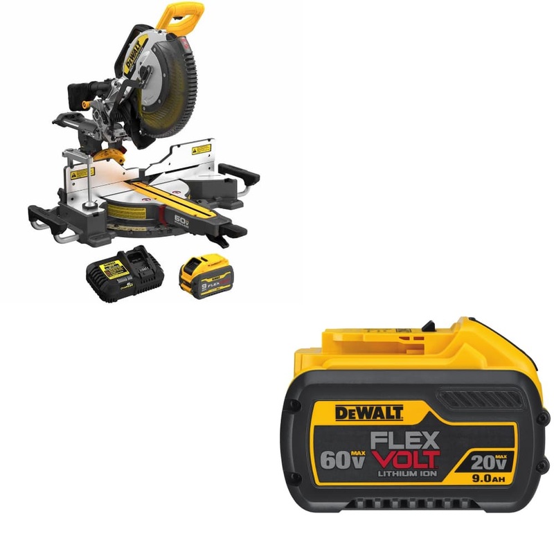 DeWalt DCS781B 60V MAX 12 Miter Saw, Bare  W/ FREE DCB609 20V/60V MAX Battery