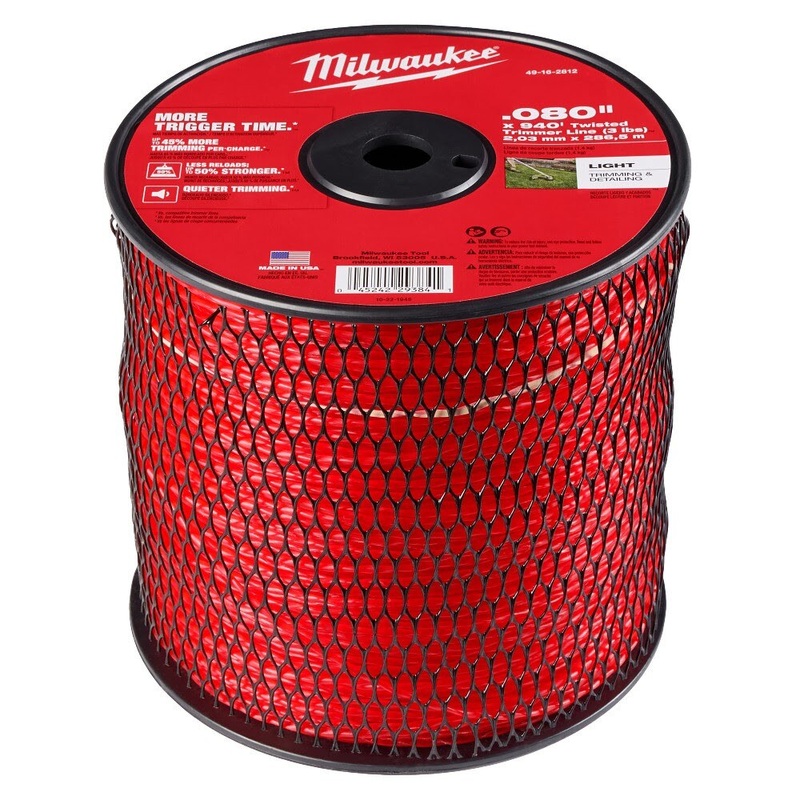Milwaukee 49-16-2812 Milwaukee .080 x 940′ (3 lbs.) Twisted Trimmer Line