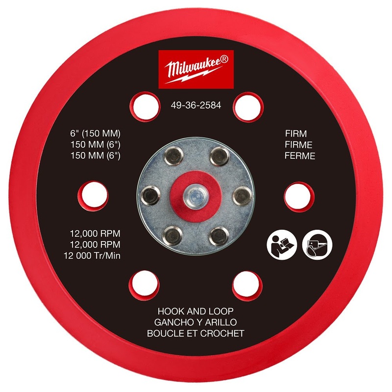 Milwaukee 49-36-2584 6 Hook and Loop Sander Backing Pad – Firm