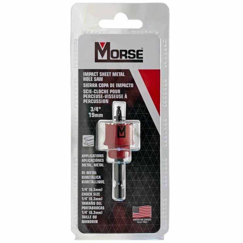 MK Morse 121415 IHS12 3/4 (19mm) Impact Ready Bimetal Hole Saw, 1/card