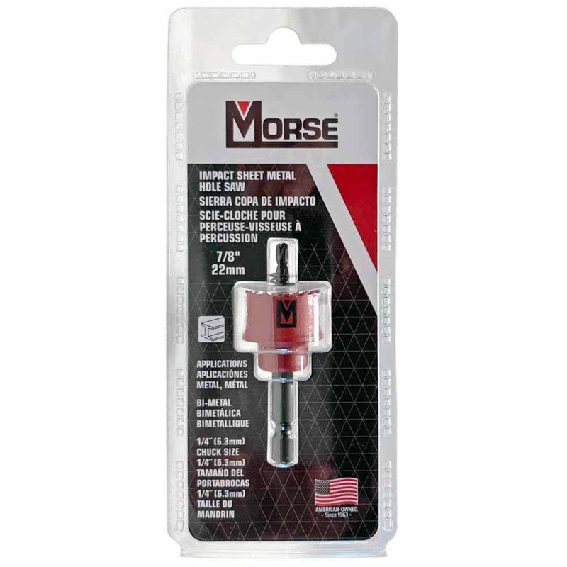 MK Morse 121439 IHS14 7/8 (22mm) Impact Ready, Bimetal Hole Saw, 1/card