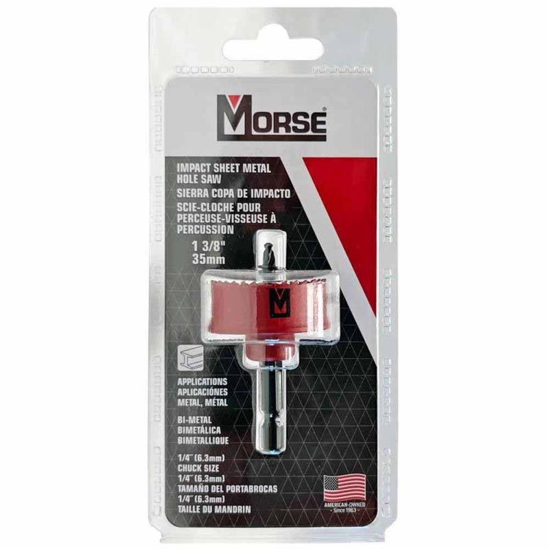MK Morse 121477 IHS22 1-3/8 (35mm) diameter, Impact Ready, Bimetal Hole Saw, 1/card