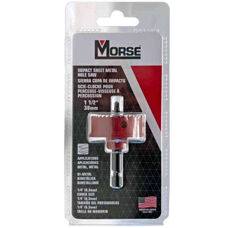 MK Morse 121484 IHS24 1-1/2 (38mm) diameter, Impact Ready, Bimetal Hole Saw, 1/card
