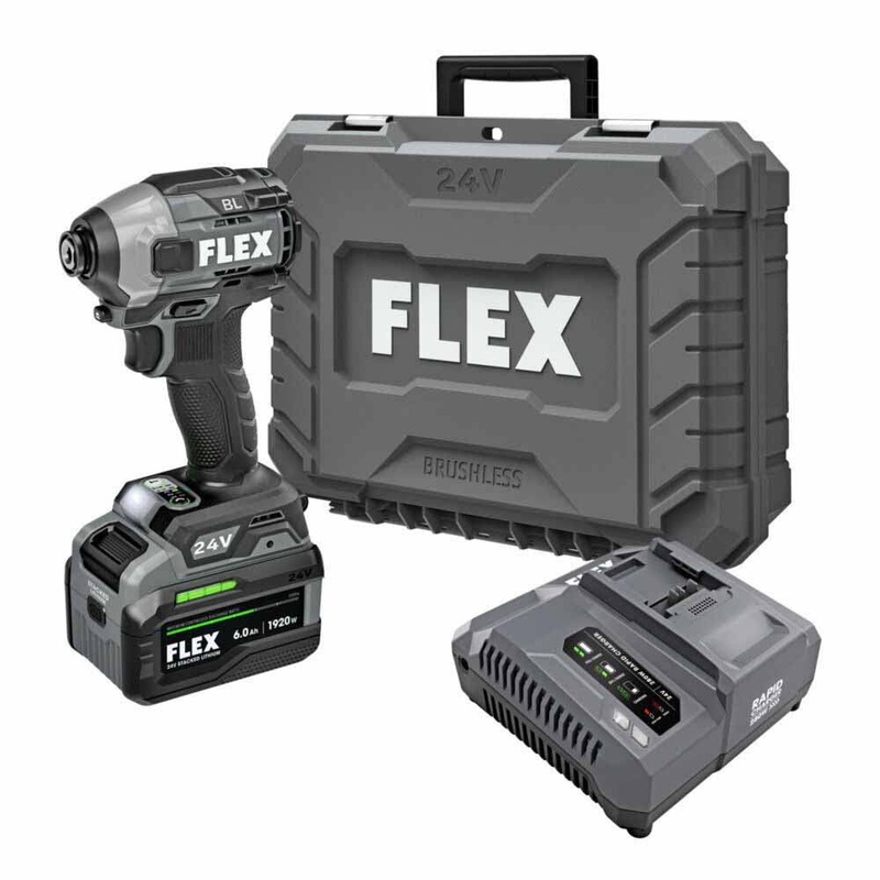 Flex FX1371A-1H 1-4 Quick Eject Hex Impact Driver with Multi-Mode Stacked-Lithium Kit