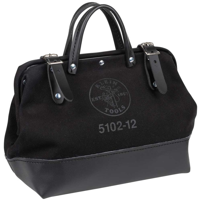 Klein 510212BLK Tool Bag, Black Canvas, 12
