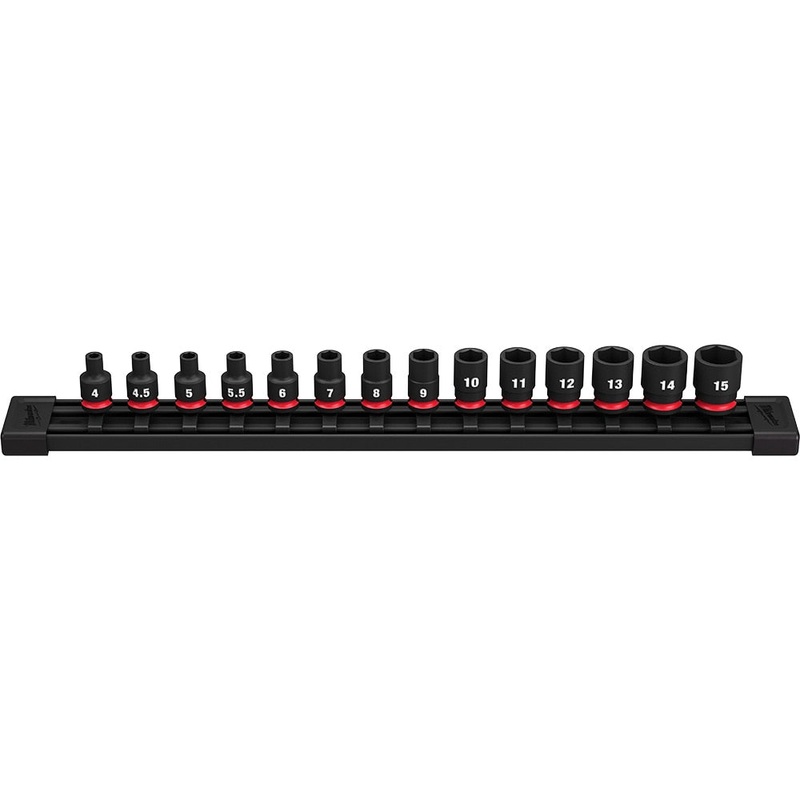 Milwaukee 49-66-7002 14PC SHOCKWAVE Impact Duty  1/4 Drive Metric Standard 6 Point Socket Set
