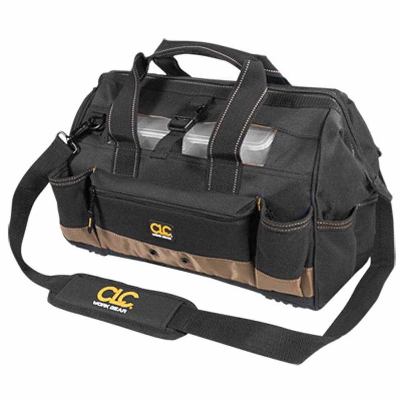 Custom Leather 1534 25 Pocket – 16 Tote Bag With Top Plastic Tray