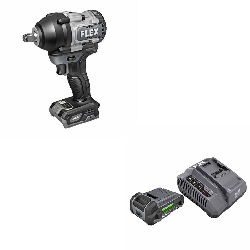 Flex FX1451-Z 1/2 Impact Wrench, Bare Tool  W/ FREE FX0411-1F 3.5Ah Starter Kit