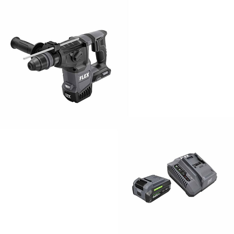 Flex FX1551A-Z 24V 1 Rotary Hammer, Bare W/ FREE FX0411-1F 3.5Ah Starter Kit