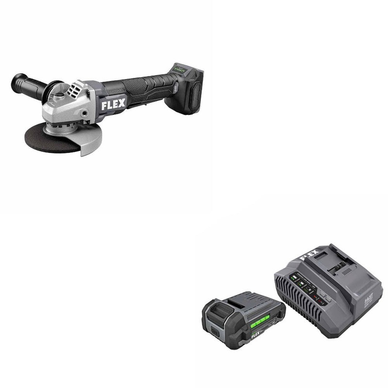 Flex FX3171A-Z 24V 5 Angle Grinder W/ FREE FX0411-1A 2.5Ah Lithium Starter Kit