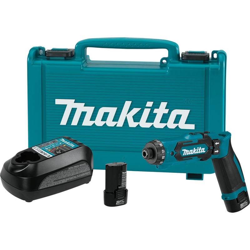 Makita DF012DSE 7.2V Lithium-Ion 1/4 Hex Driver-Drill with Auto-Stop Clutch