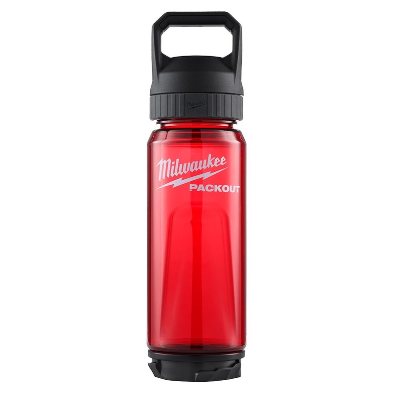 Milwaukee 48-22-8371R PACKOUT 25oz Bottle with Chug Lid – Red