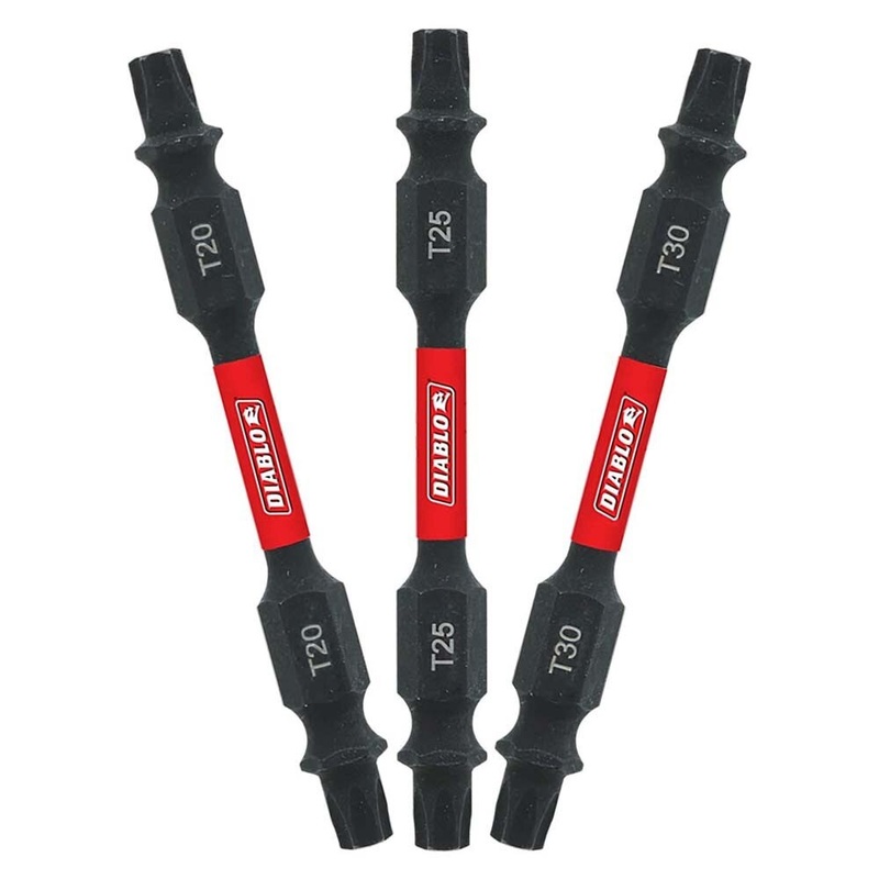 Diablo DDET2525B 2-1/2 in. Double-Ended Torx Drive Bit for Extreme Durability and Impact Resistance