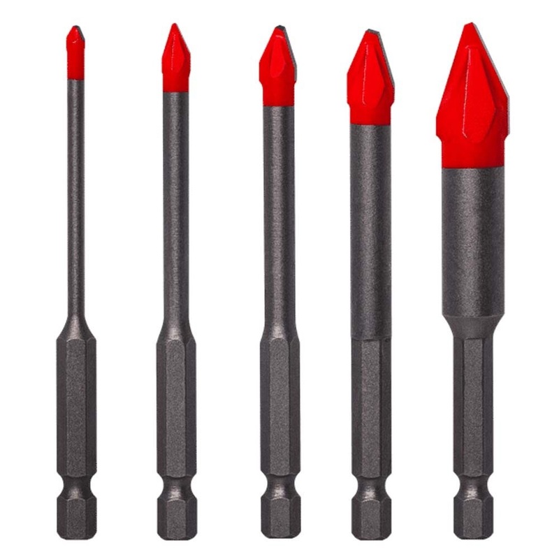 Diablo DMANSP1070S Hard Tile & Stone Carbide Tipped Drill Bit Set (5-Pieces) – Durable and Long-lasting for Tile, Stone, and Glass Drilling