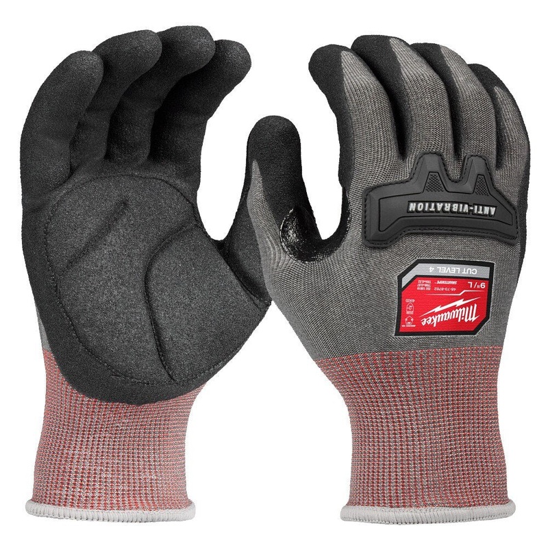 Milwaukee 48-73-8762 Anti-Vibration Cut Level 4 High Dexterity Nitrile Dipped Glove – Large