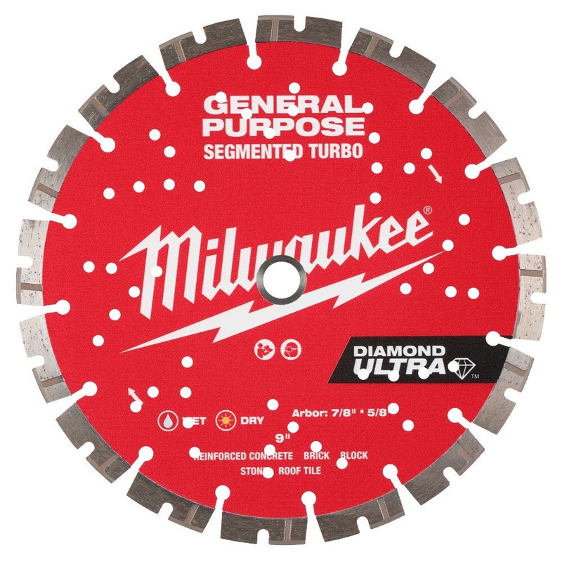 Milwaukee 49-93-7532 9 DIAMOND ULTRA Segmented Turbo, General Purpose Diamond Blade