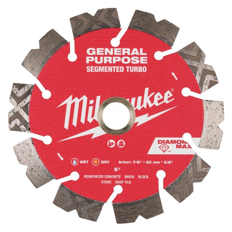 Milwaukee 49-93-9005 5 DIAMOND MAX Segmented Turbo, General PurposeDiamond Blade