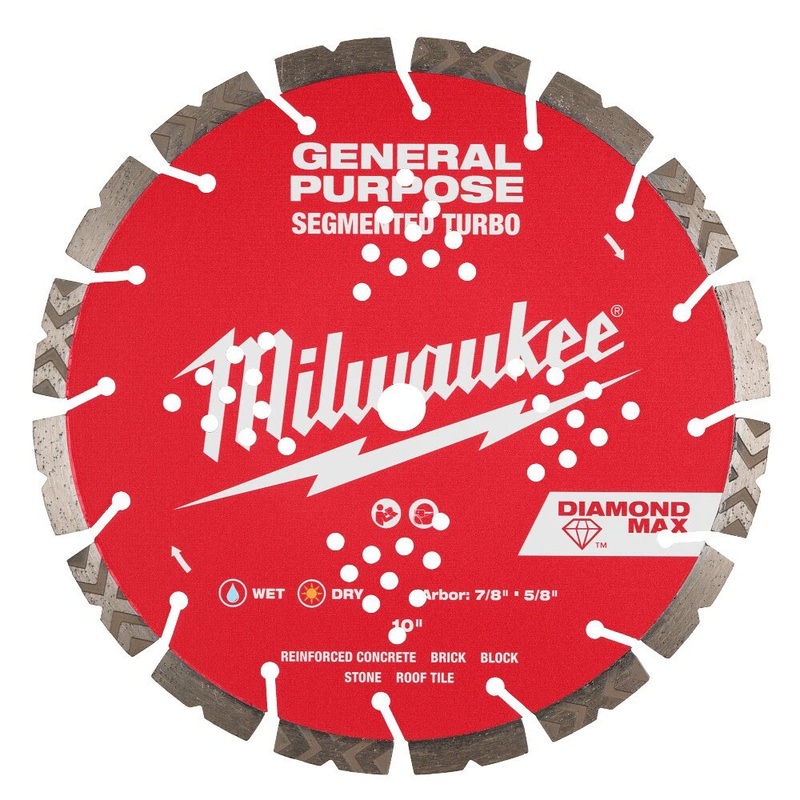 Milwaukee 49-93-9010 10 DIAMOND MAX Segmented Turbo, General PurposeDiamond Blade