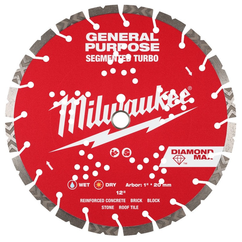 Milwaukee 49-93-9012 12 DIAMOND MAX Segmented Turbo, General PurposeDiamond Blade
