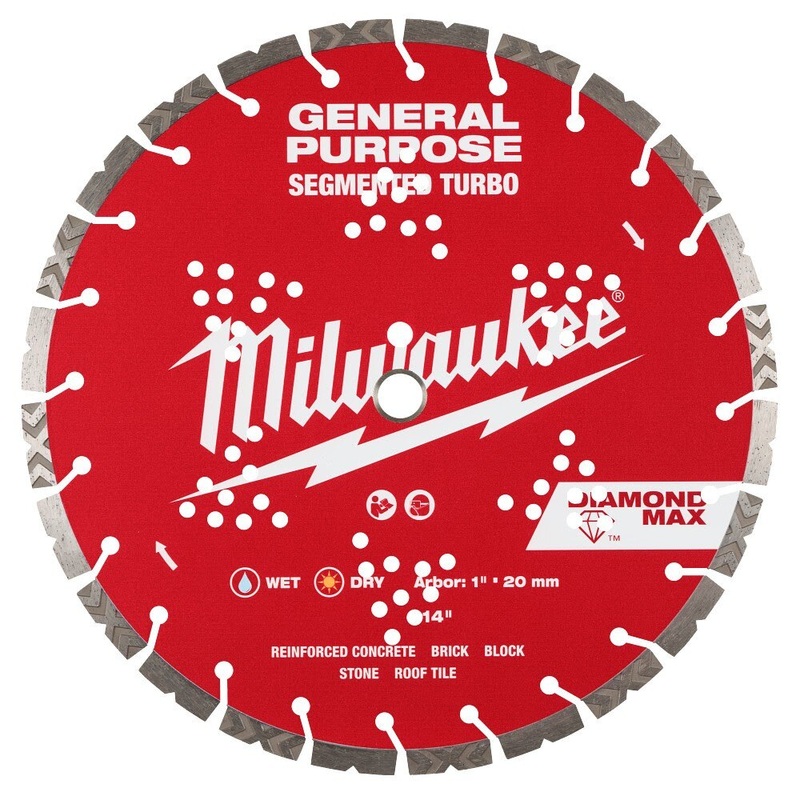 Milwaukee 49-93-9014 14 DIAMOND MAX Segmented Turbo, General PurposeDiamond Blade