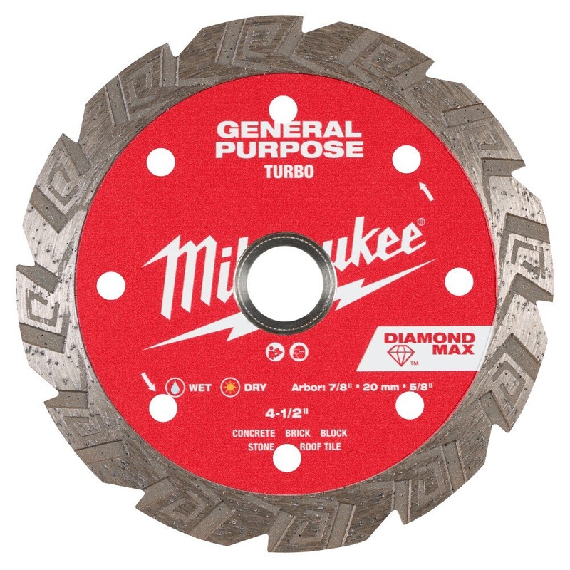 Milwaukee 49-93-9104 4-1/2 DIAMOND MAX Turbo, General Purpose Diamond Blade