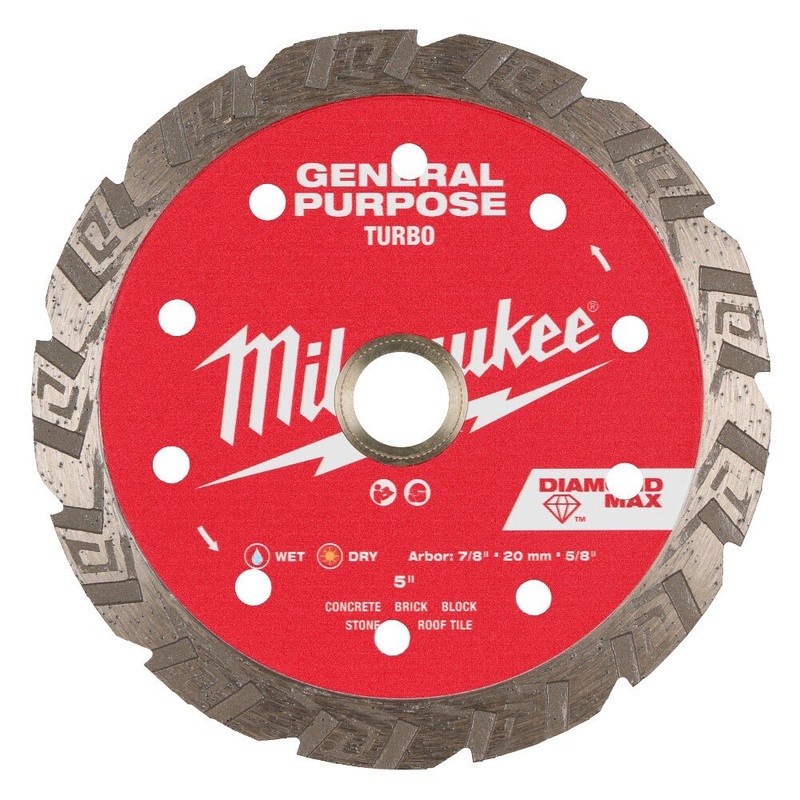 Milwaukee 49-93-9105 5 DIAMOND MAX Turbo, General Purpose Diamond Blade