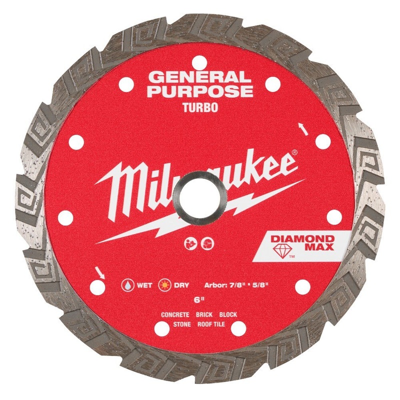 Milwaukee 49-93-9106 6 DIAMOND MAX Turbo, General Purpose Diamond Blade