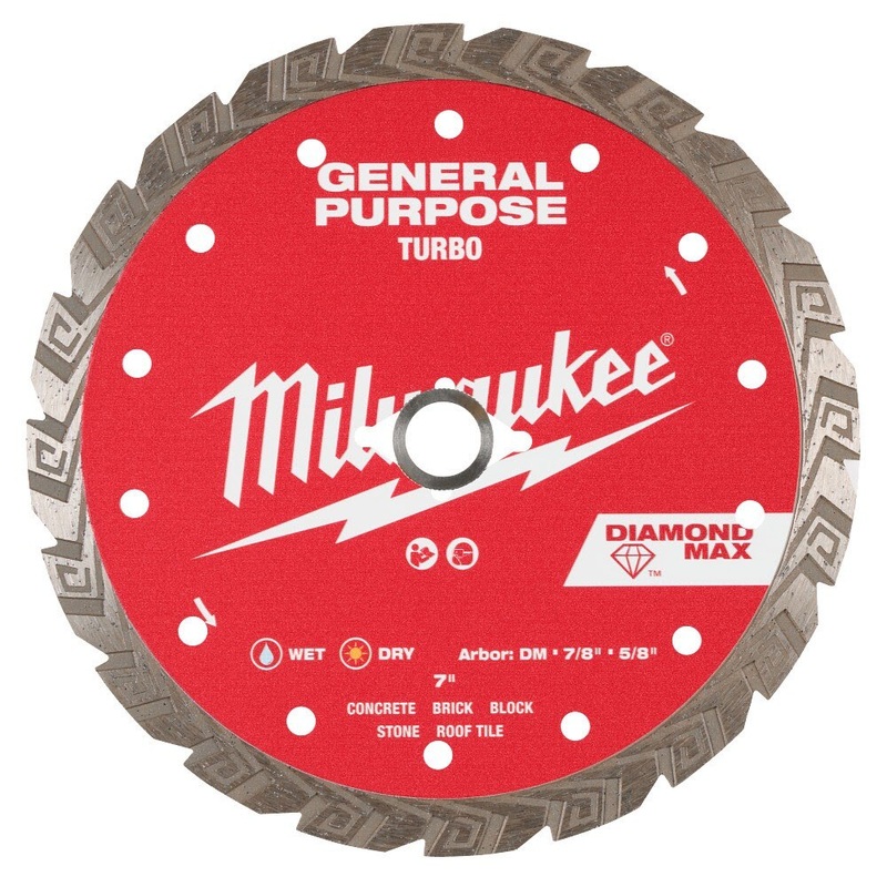 Milwaukee 49-93-9107 7 DIAMOND MAX Turbo, General Purpose Diamond Blade