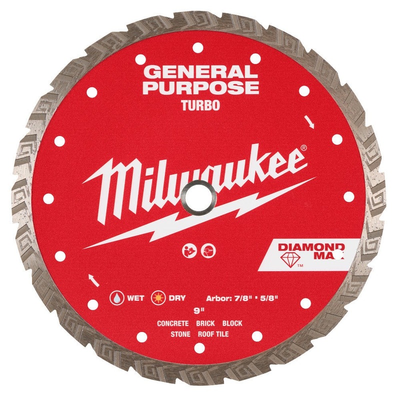 Milwaukee 49-93-9109 9 DIAMOND MAX Turbo, General Purpose Diamond Blade