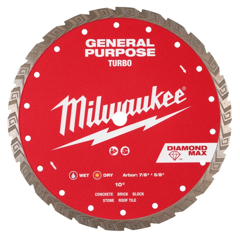 Milwaukee 49-93-9110 10 DIAMOND MAX Turbo, General Purpose Diamond Blade