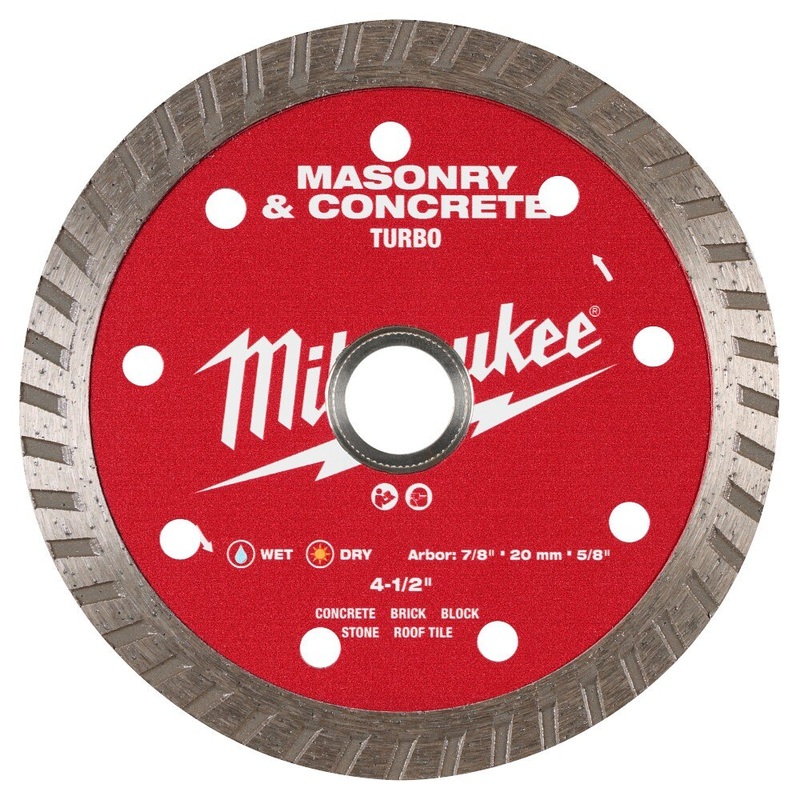 Milwaukee 49-93-9404 4-1/2 Turbo Masonry & Concrete Diamond Blade