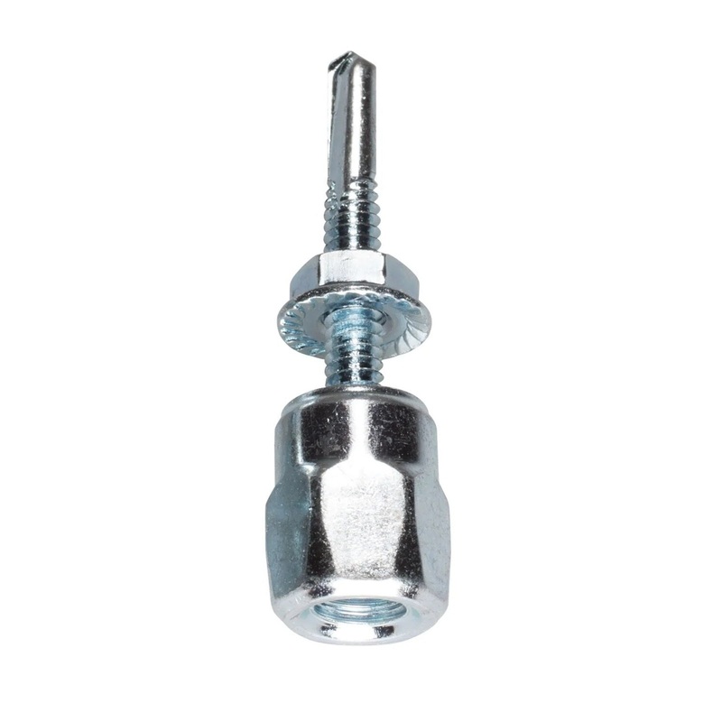 Simpson Strong-Tie RSH37100N (1/4 x 1, 3/8) Horizontal Steel Rod Hanger with Nut (25 Pack)