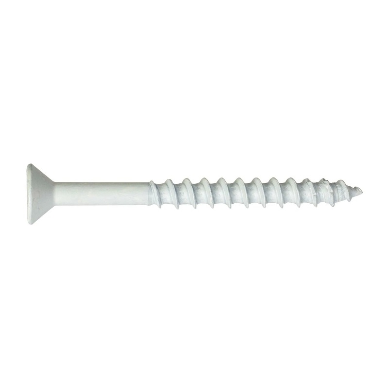 Simpson Strong-Tie TNTW25314TF (1/4 x 3-1/4) Titen Turbo Flat-Head Concrete and Masonry Screw, White (100 Pack)