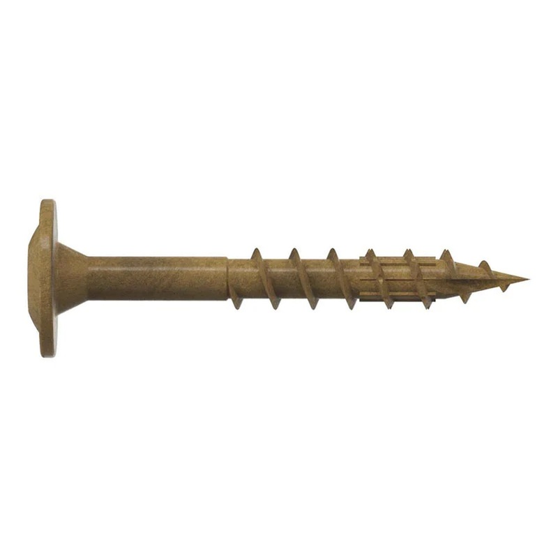 Simpson Strong-Tie CBT08112R100 (#8 x 1-1/2) T20 Wafer-Head Construction Screw, Quik Guard Coating, Tan (100 Pack)