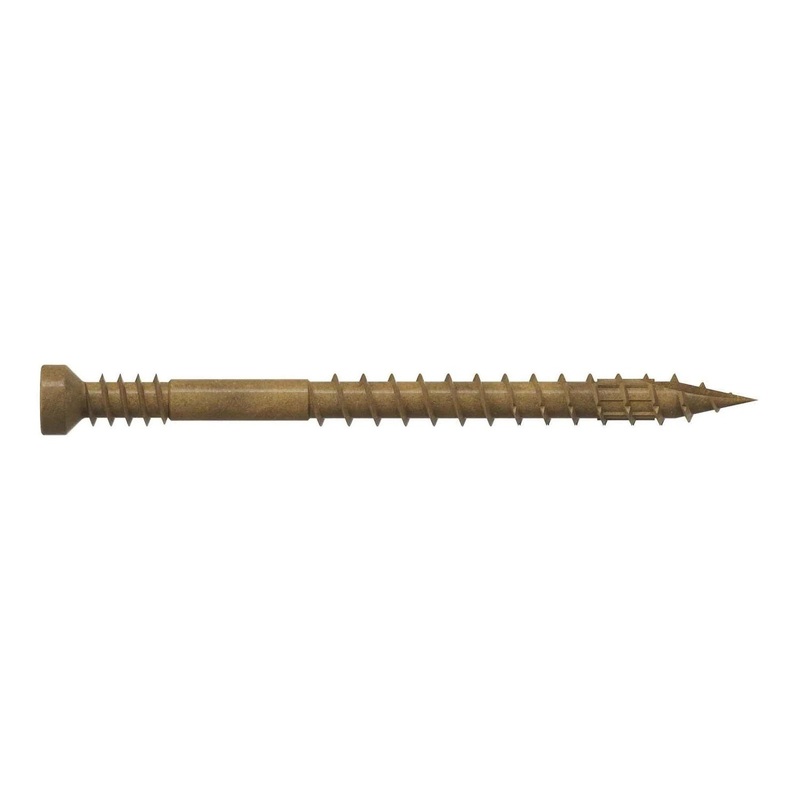 Simpson Strong-Tie FT07200R100 (#7 x 2) Finish Trim Screw T10, Trim-Head, Tan Quik Guard Coating (100 Pack)