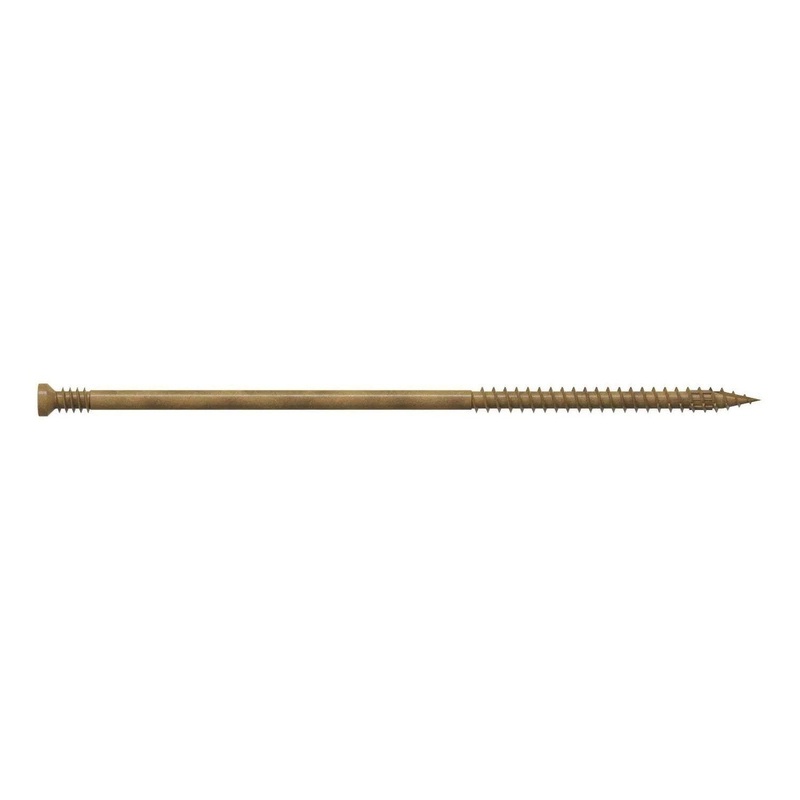 Simpson Strong-Tie FT09500R50 (#9 x 5) Finish Trim Screw T15, Trim-Head, Tan Quik Guard Coating (50 Pack)