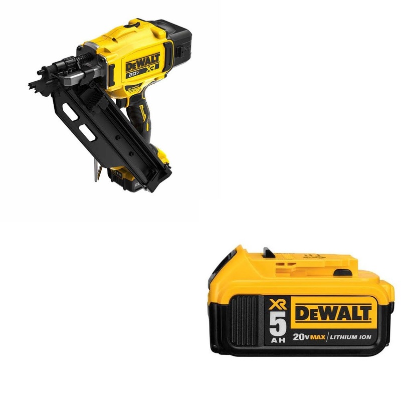 DeWalt DCN930P1 20V MAX XR 30 Nailer Kit W/ FREE DCB205 20V MAX Battery Pack
