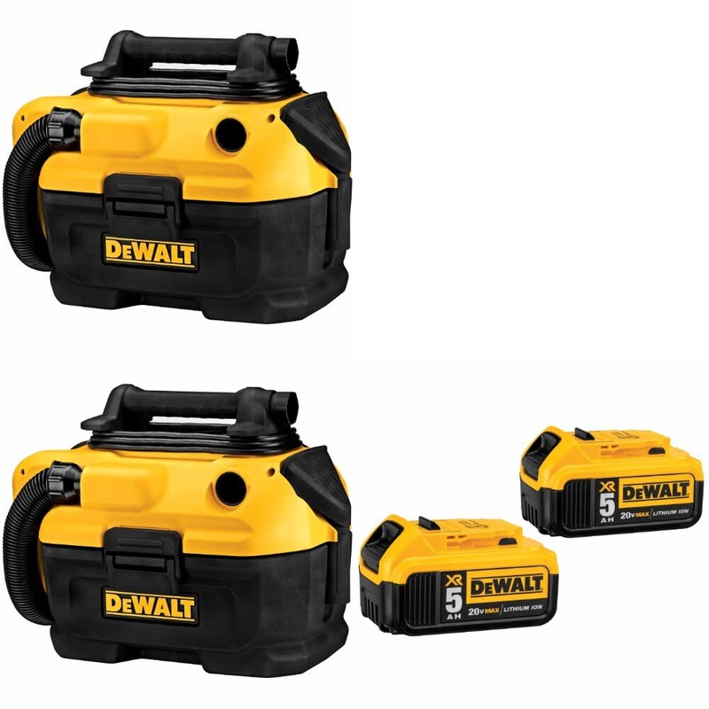 DeWalt DCV581H 20V MAX AC/DC Vacuum-2 Pack W/ FREE DCB205-2 20V MAX Battery 2Pk