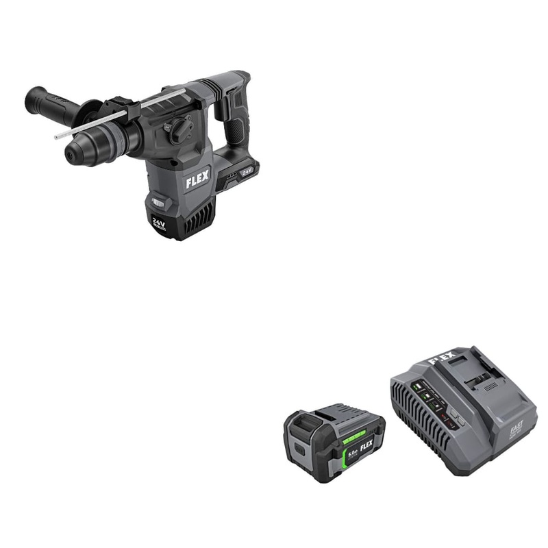 Flex FX1551A-Z 24V 1 Rotary Hammer W/ FREE FX0411-1C Lithium-Ion Starter Kit