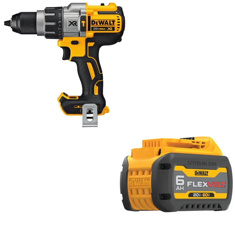 DeWalt DCD996B 20V MAX XR Hammerdrill, Bare W/ FREE DCB606 20/60V MAX Battery