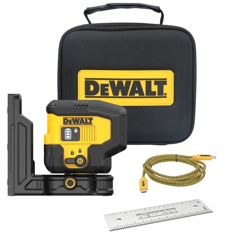 DeWalt  DCLE16031GB USB Rechargeable Green 3 Spot Laser