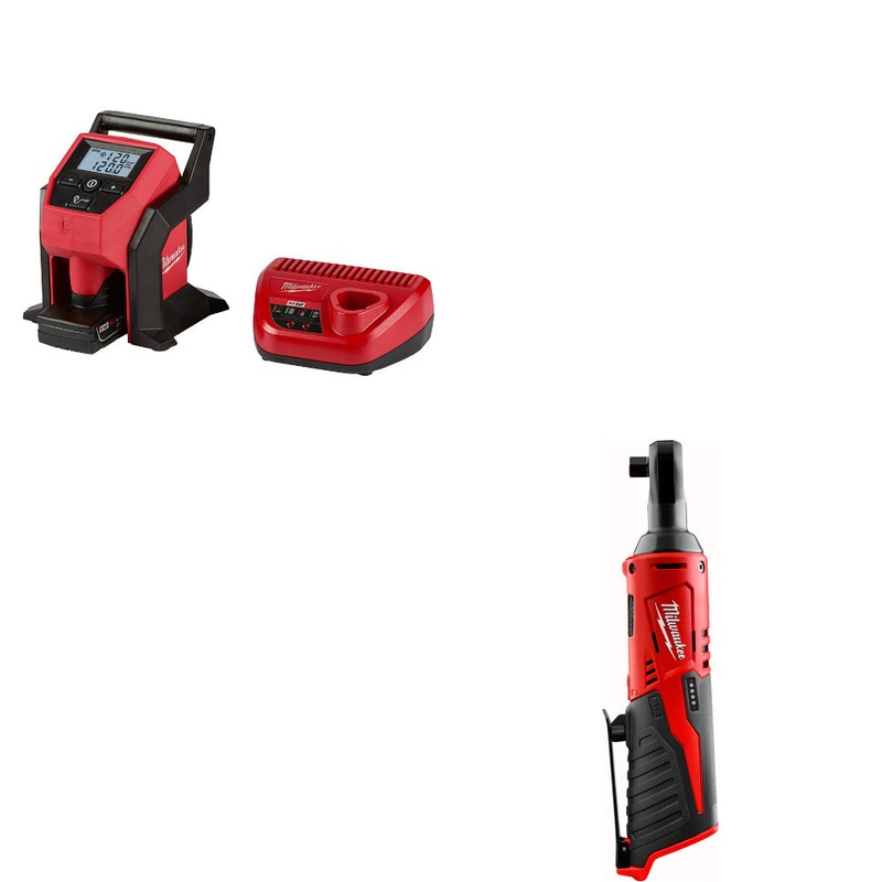 Milwaukee 2475-21XC M12 Inflator Kit W/ FREE 2457-20 M12 Cordless 3/8 Ratchet