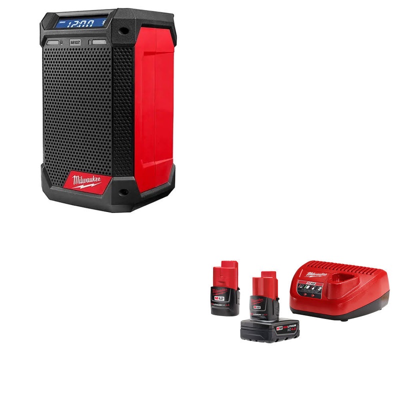Milwaukee 2951-20 M12 Radio + Charger W/ FREE 48-59-2424 M12 12V Starter Kit