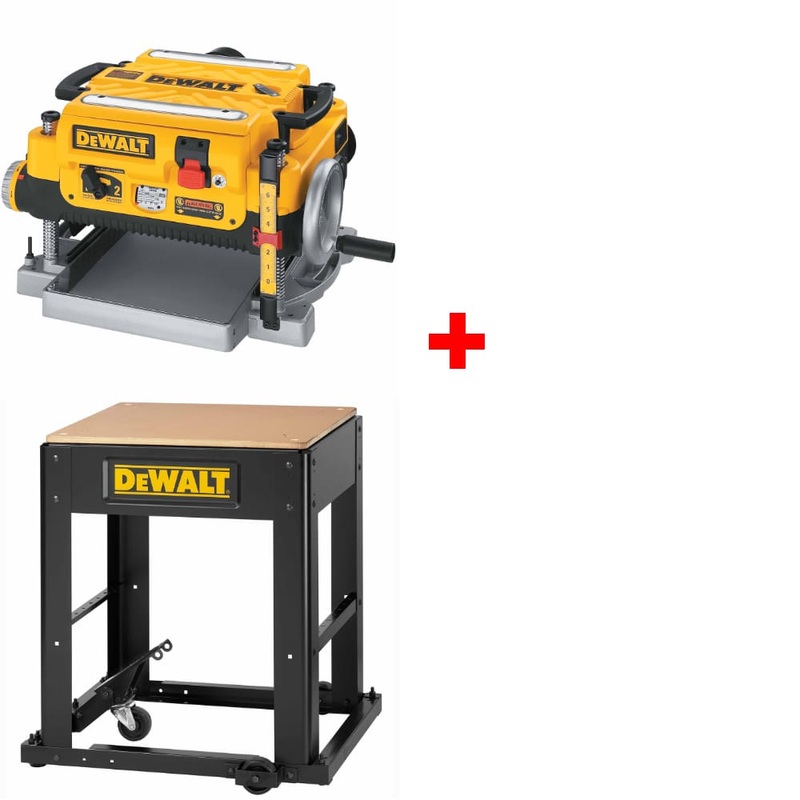 DeWalt DW735 Heavy-Duty 13 Thickness Planer w/ DW7350 Mobile Planer Stand