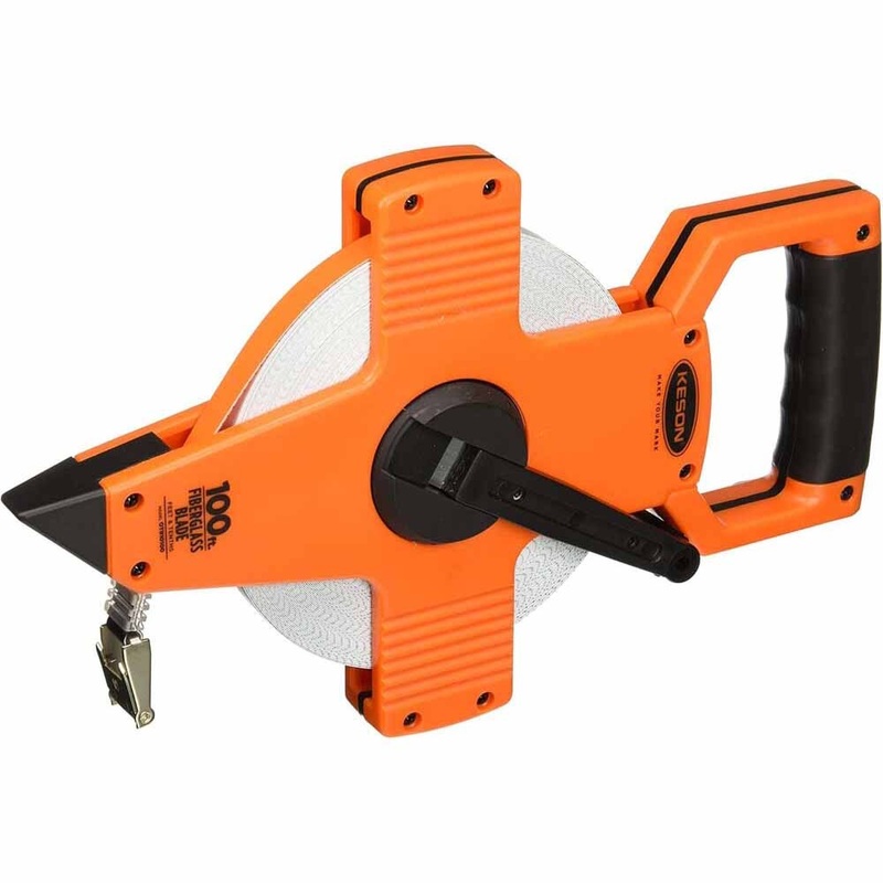 Keson OTR10100 Open Reel Shovel Handle 100′ ft,1/10,1/100 Hook