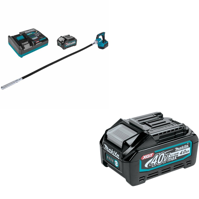 Makita GRV01M1 40V Max XGT 5-1/2′ Vibrator Kit W/ FREE BL4040 40V Max Battery