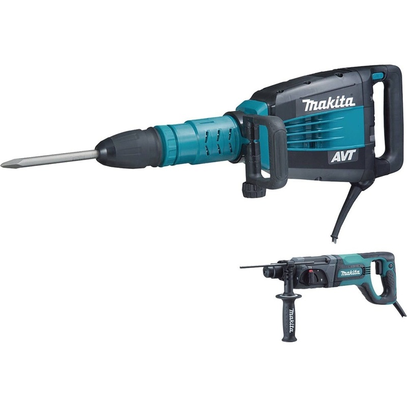 Makita HM1214CX 27 lb. SDS-Max AVT Demolition Hammer with 1 Rotary Hammer